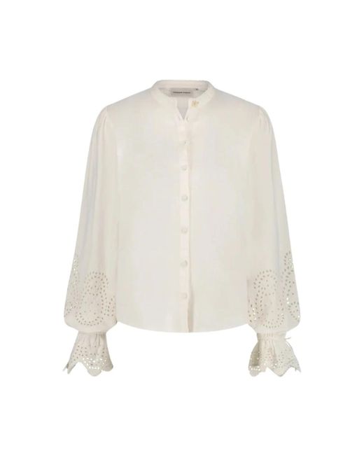 FABIENNE CHAPOT White Creme weiße rüschenbluse,clarissa blouse