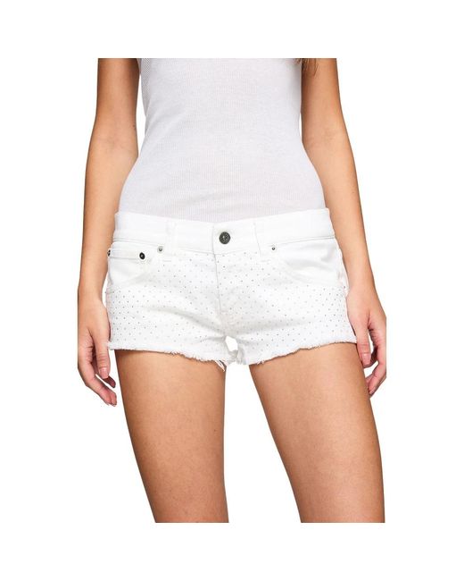 Dondup White Denim Shorts