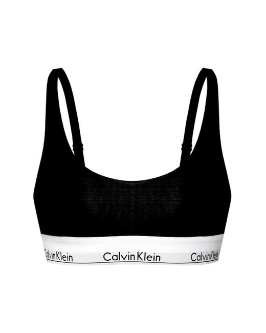 Calvin Klein Black Sleeveless Tops