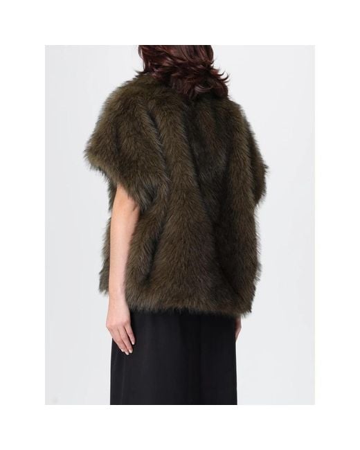 Liviana Conti Black Faux Fur & Shearling Jackets