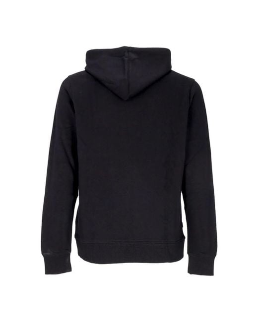 Element Hoodies & Sweatvesten ,Zwart ,Katoen Zwarte Verticale Hoodie Met Kangoeroezak in het Blue voor heren
