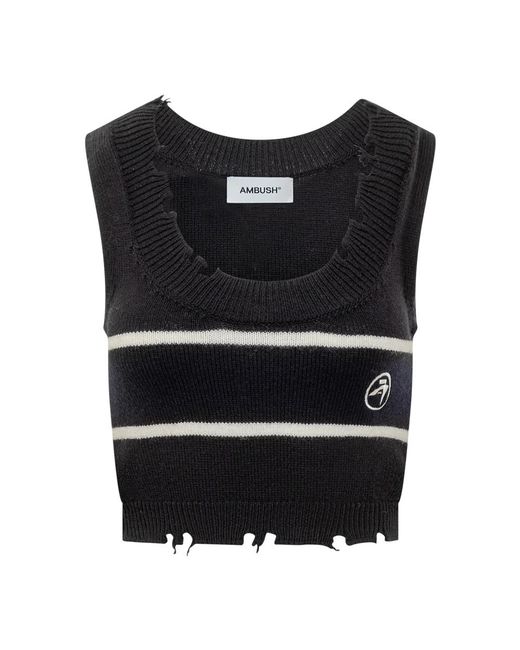 Ambush Black Round-Neck Knitwear