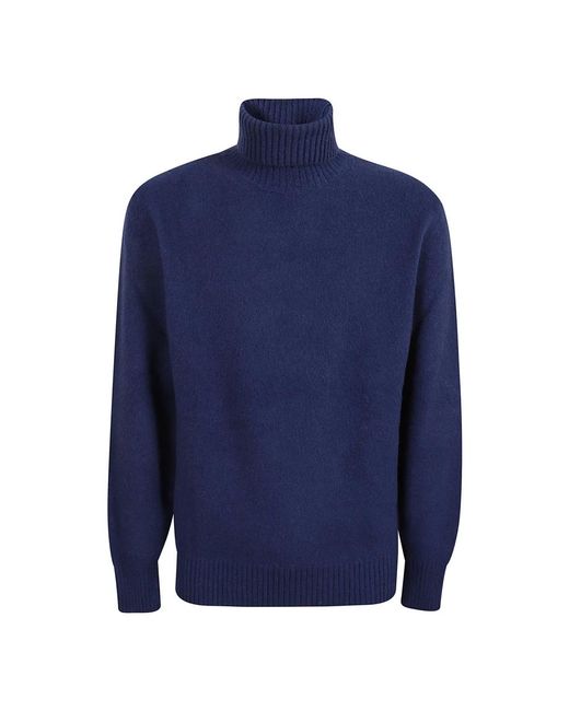 Eleventy Blauer rollkragenpullover in Blue für Herren