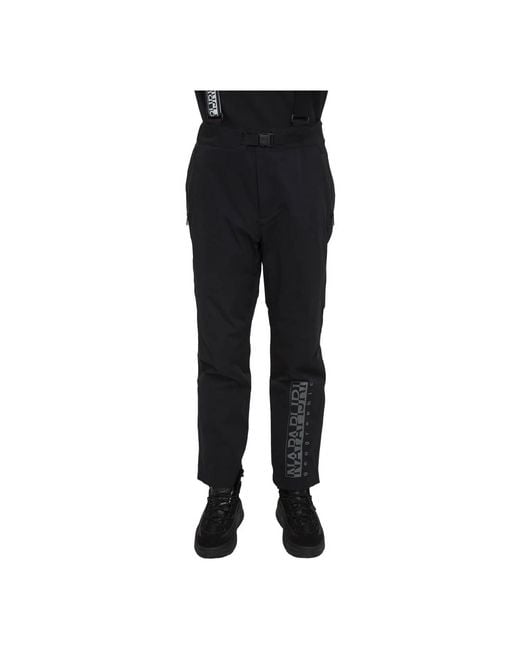 Napapijri Black Straight Trousers for men