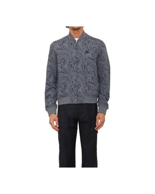 Etro Jassen ,Blauw ,Bomberjack Met Logo in het Gray voor heren