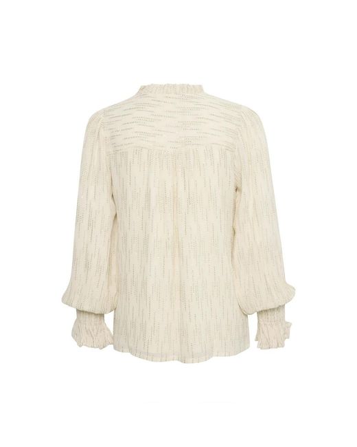 Part Two Overhemden ,Wit ,Witkap Glinsterende Blouse Met Glinsterdetails in het White