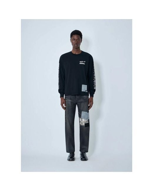 Yohji Yamamoto Blue Long Sleeve T-Shirts for men