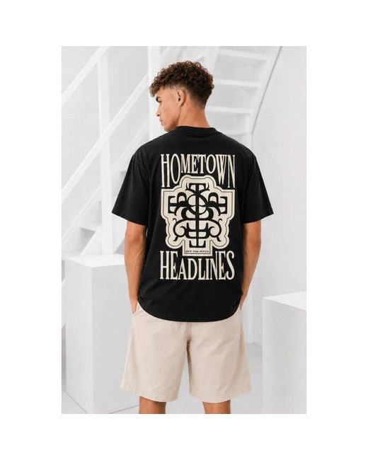 Off The Pitch Black Oversized Tops for men