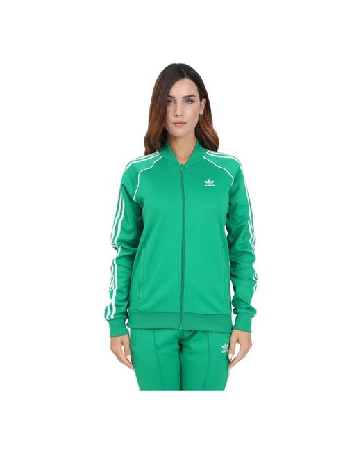 Adidas Originals Green Er Sweater mit Reißverschluss und 3 Streifen