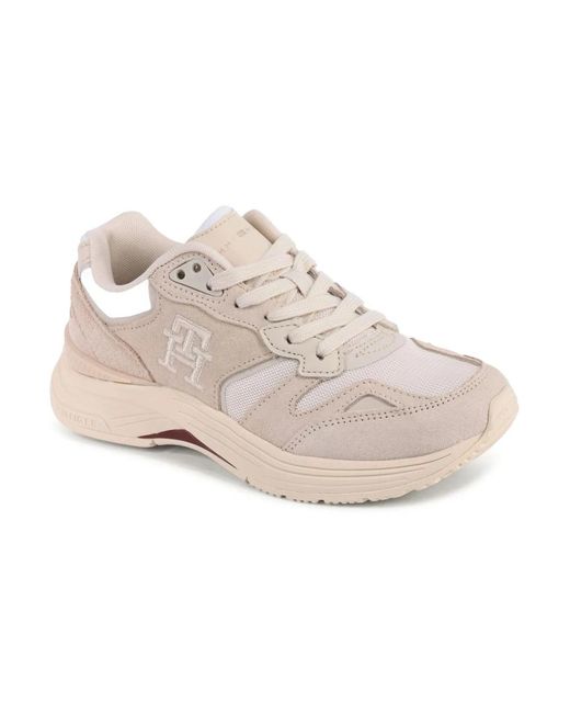 Tommy Hilfiger Pink Leder Sneakers