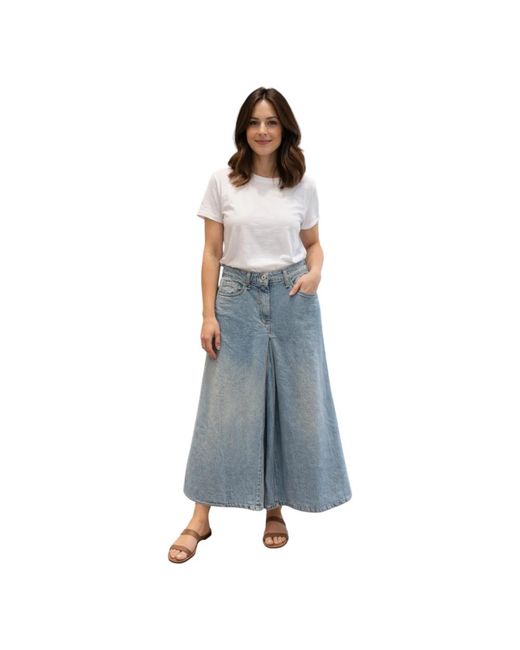 Cropped Jeans Please de color Blue
