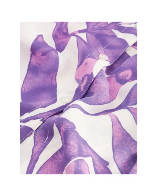 FABIENNE CHAPOT Purple Blumenhemdkleid