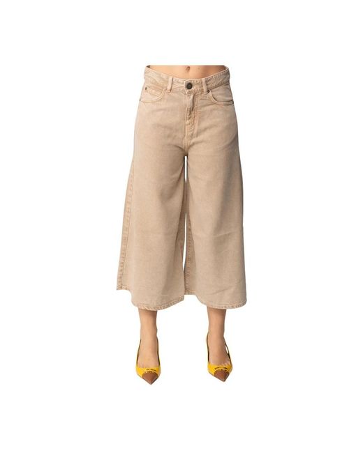 Pinko Natural Denim Shorts