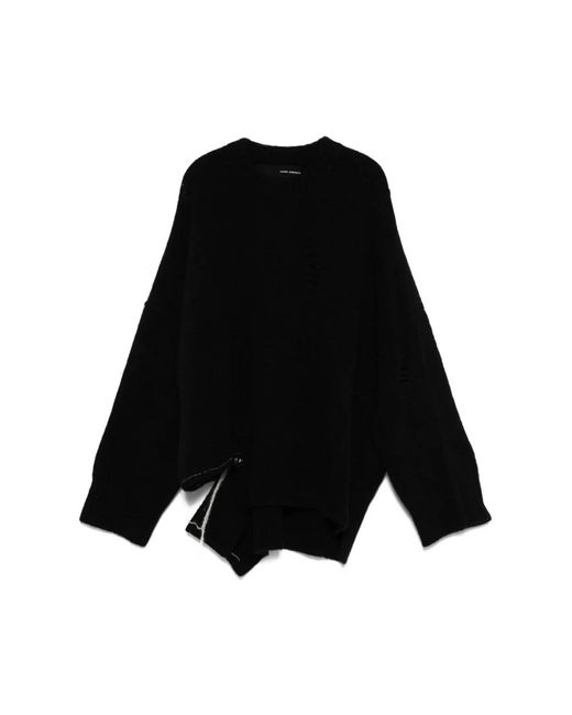 Isabel Benenato Schwarzer Distressed Merino Blend Pullover in Black für Herren