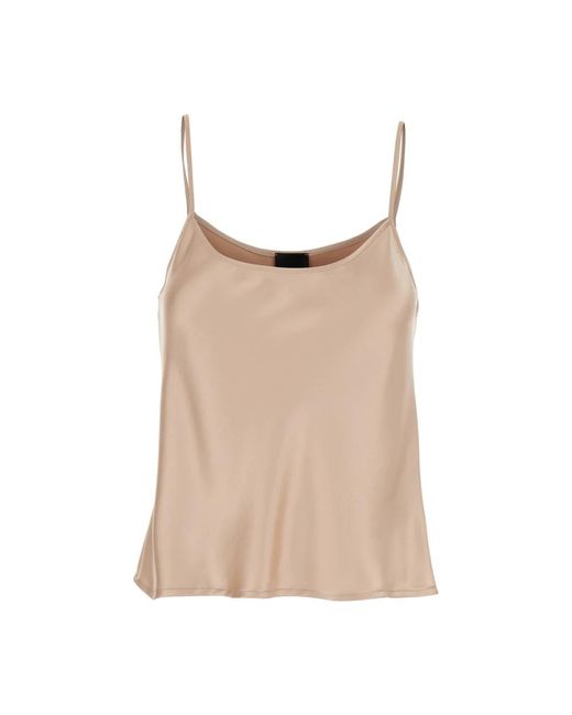 Sleeveless Tops di Plain Units in Brown
