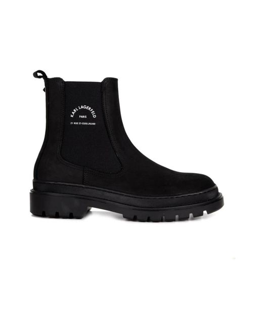 Karl Lagerfeld Black Chelsea Boots for men