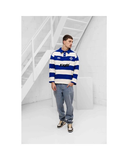 Polo Shirts Equalite de hombre de color Blue