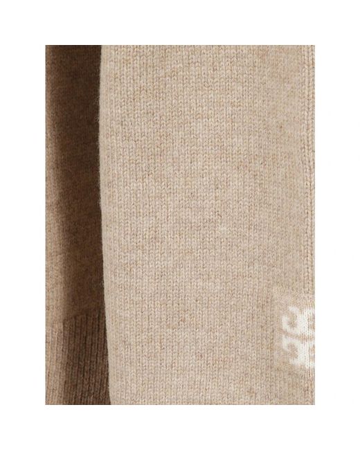 Tory Burch Truien & Vesten ,Bruin ,Leer Sweaters in het Natural