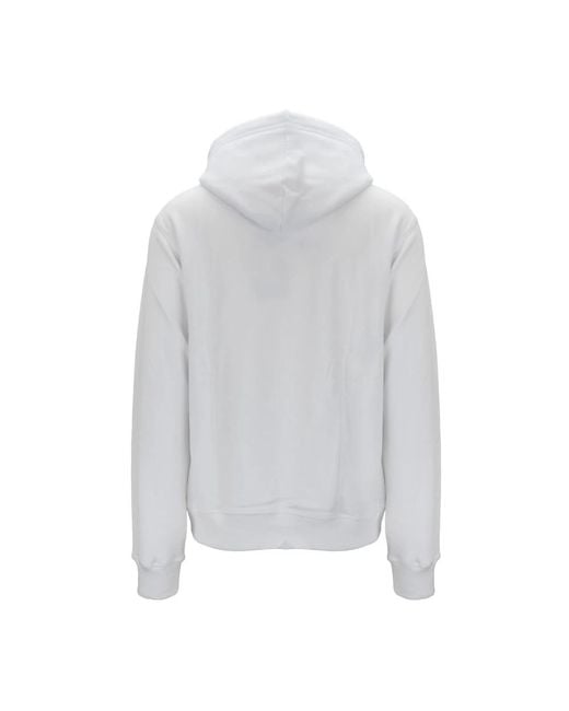 DSquared² Hoodies & Sweatvesten ,Wit ,Katoen Hoodie Met Trekkoord in het Gray voor heren