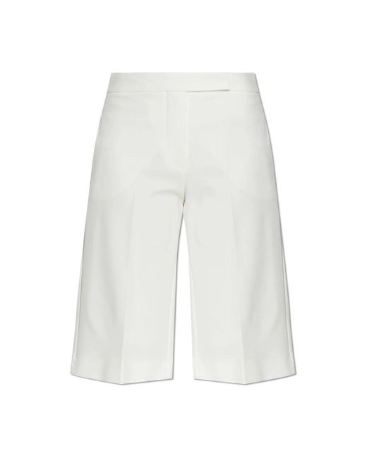 Max Mara White Long Shorts