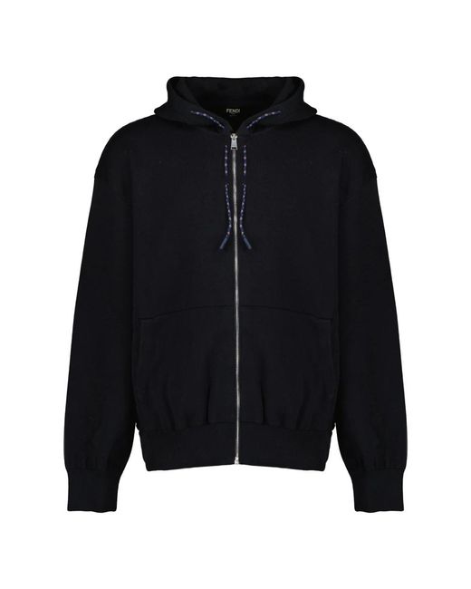 Fendi Blue Zip-Throughs for men