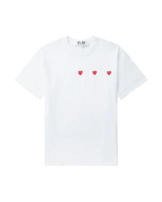 COMME DES GARÇONS PLAY White T-Shirts