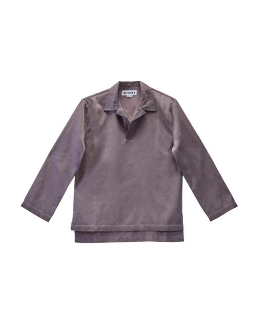 Sunnei Tops ,Paars ,Wol Mega Over Polo in het Purple