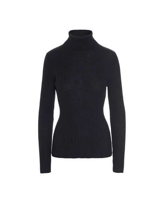 Bitte Kai Rand Blue Merino Woll Rollkragenpullover Bluse