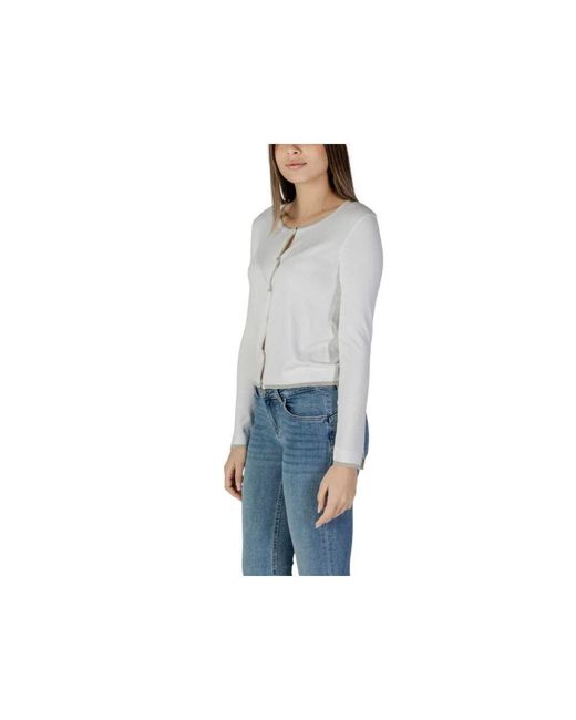 Liu Jo Blue Weißer Viskosemischung Cardigan