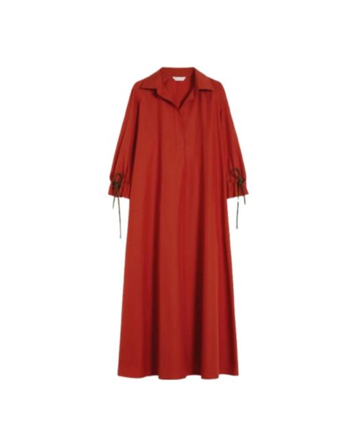 Max Mara Red Shirt Dresses