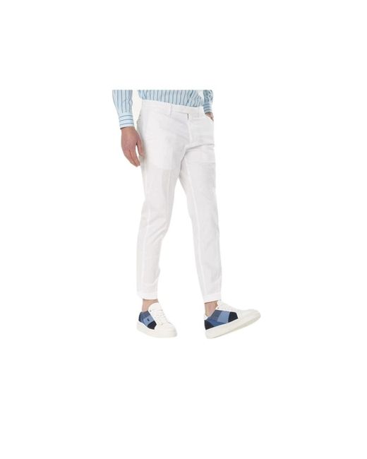 Harmont & Blaine White Slim-Fit Trousers for men