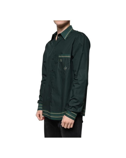 Dolce & Gabbana Green Casual Shirts for men