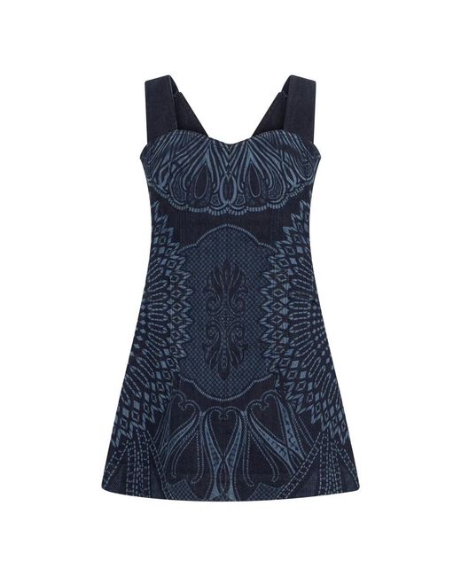 Alberta Ferretti Blue Short Dresses