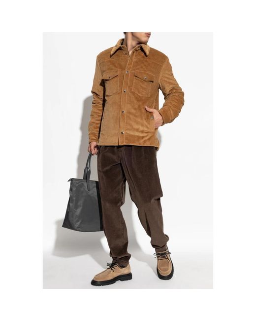 Dolce & Gabbana Jassen ,Bruin ,Ribfluwelen Jas in het Brown voor heren