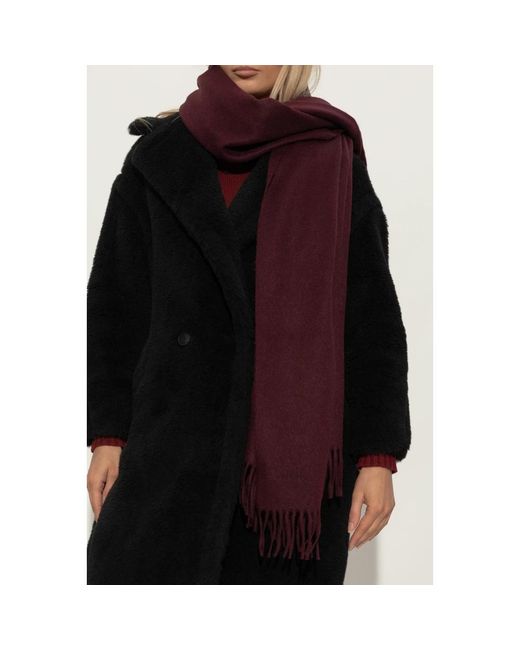 Max Mara Tartan Kamelenwollen Sjaal in het Purple