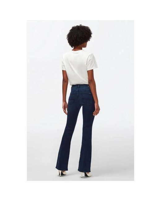 7 For All Mankind Blue Boot-Cut Jeans