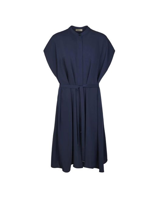 Herno Blue Shirt Dresses