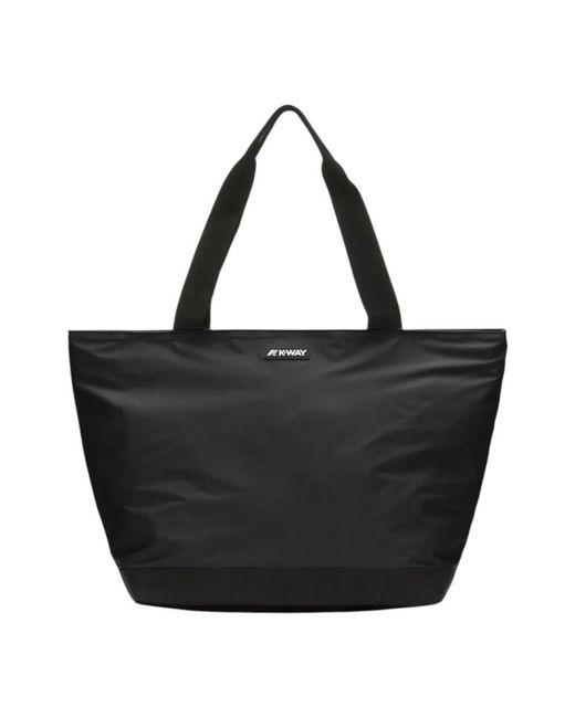 K-Way Black Schwarze tote tasche mod. clere