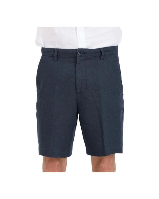 SELECTED Nachtblaue shorts mit gürtel in Blue für Herren