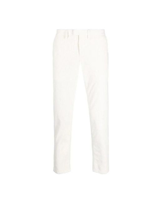 Dondup White Slim-Fit Trousers for men