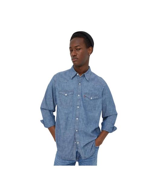 Levi's Denim Shirt in het Blue voor heren