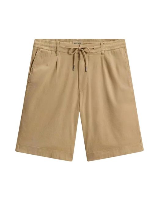 Woolrich Natural Casual Shorts for men