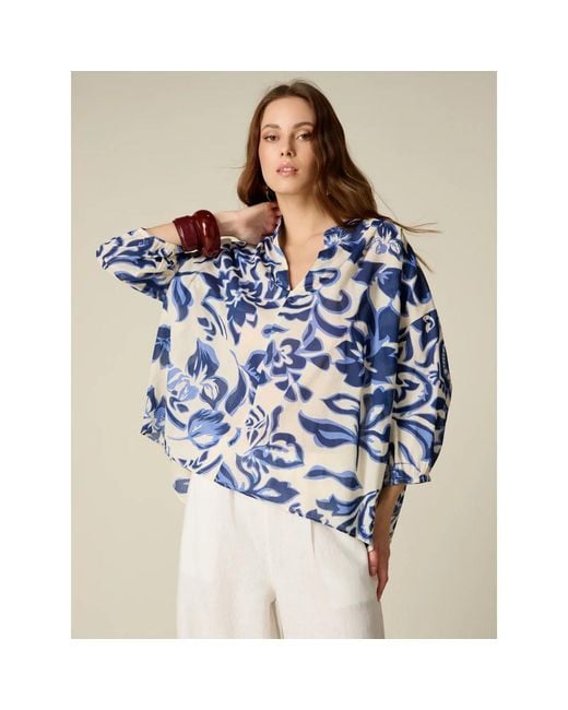 Blouses Oltre de color Blue