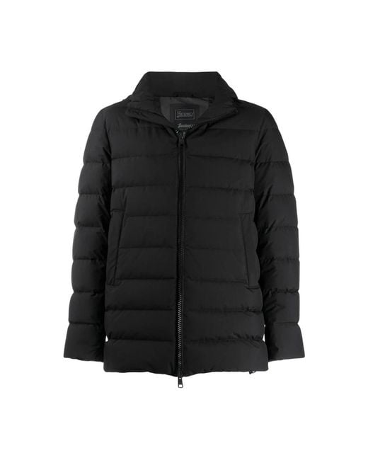 Herno Black Laminar Windstopper Down Jacket for men