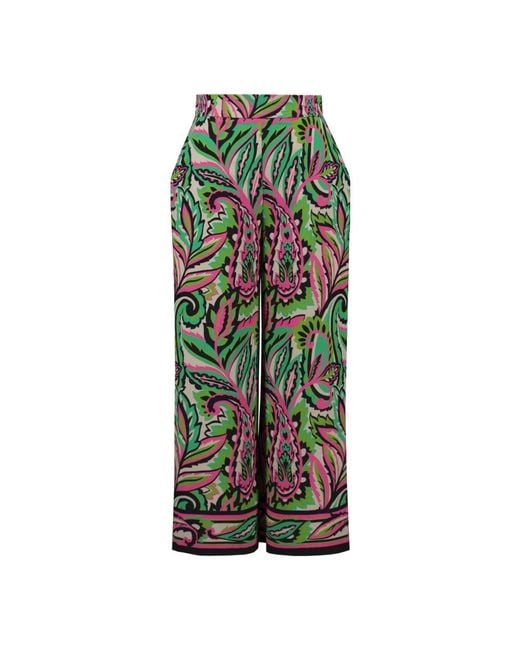 Joseph Ribkoff Green Wide Trousers
