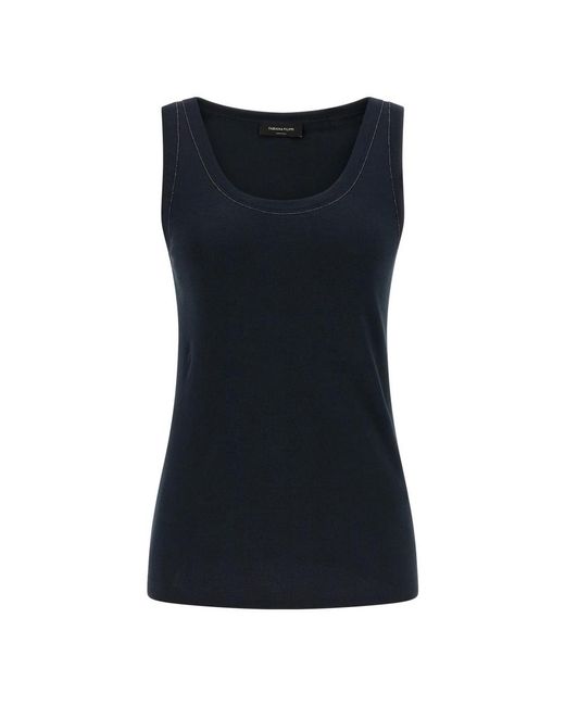 Fabiana Filippi Blue Sleeveless Tops