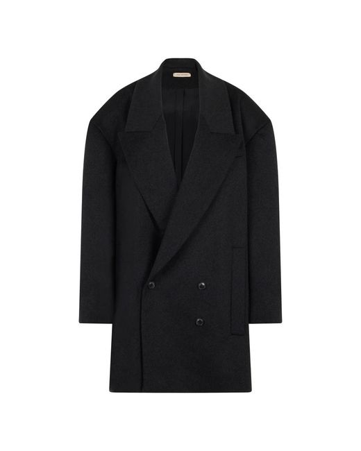 The Mannei Black Double-Breasted Coats