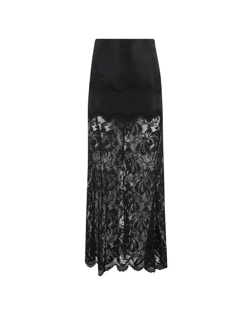 Rabanne Rokken ,Zwart ,Polyester Stijlvolle Maxi Rok in het Black
