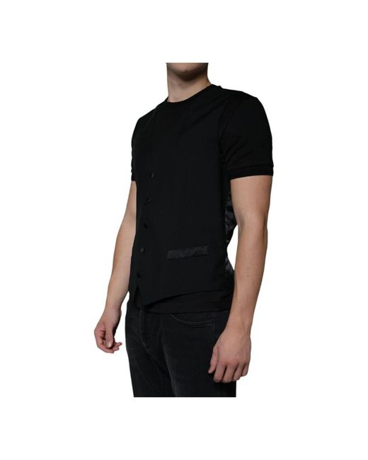 Dolce & Gabbana Schwarze Wollformelle Kleidweste in Black für Herren