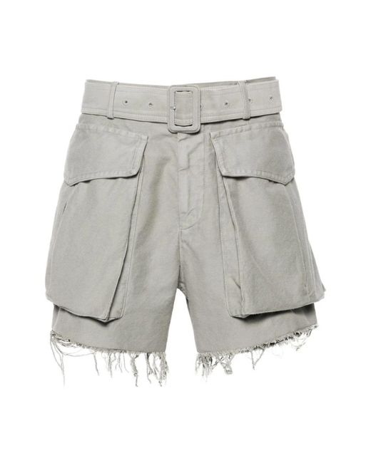 Dries Van Noten Gray Denim Shorts for men